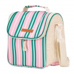 Picnic Lunch Bag | Pink + Green Stripe